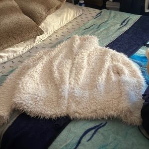 Faux fur women light coat